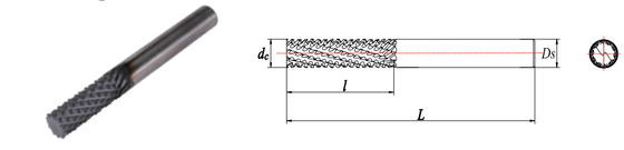 Dia 4-12.7mm Cross Edge کاربید جامد آسیاب برش چند فلوت